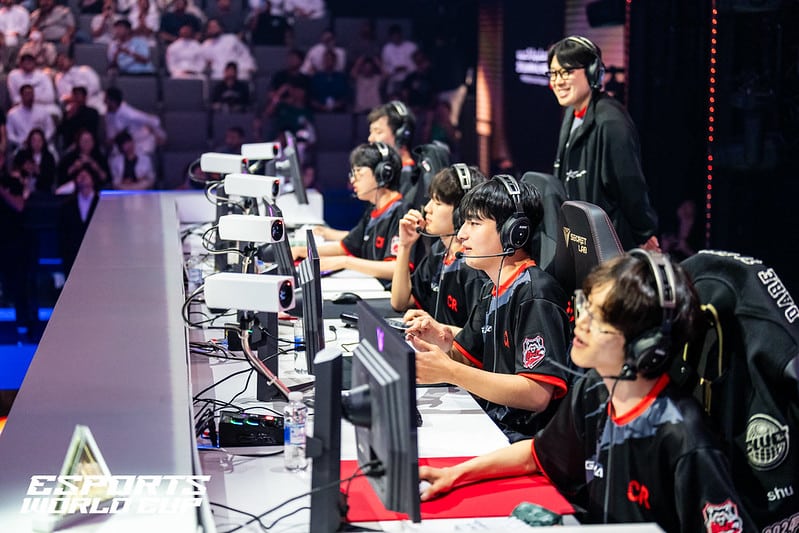 Crazy raccoon competing in Overwatch 2 tournament during Esports World Cup 2024