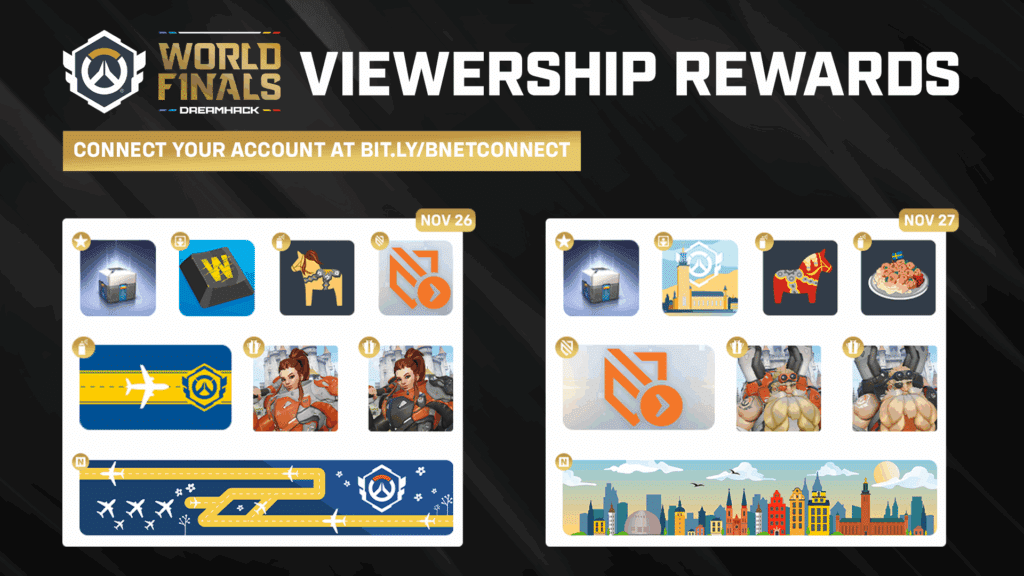 OWCS World FInals 2025 Viewership rewards graphic for Brigitte and Torbjörn